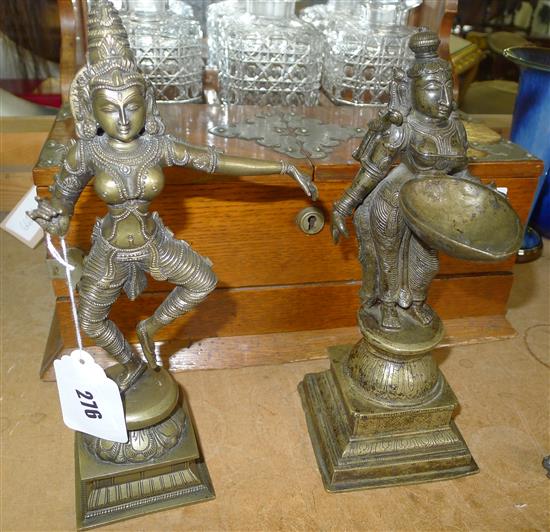 2 Indian bronze figures